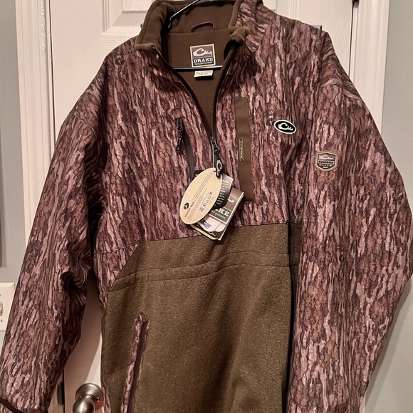 Men’s Drake 1/4 zip pullover Jacket bottomland camo - Picture 3 of 3